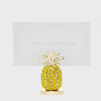 Pineapple Placecard Holders Yellow, Set of Two