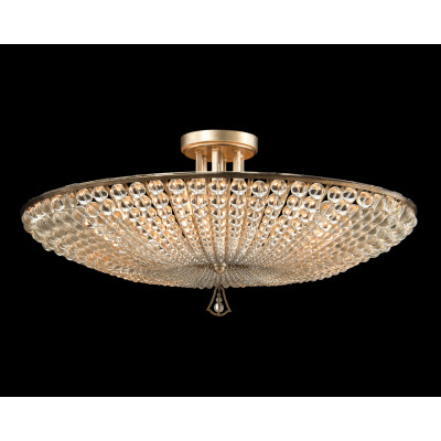 Beaded Crystal Six-Light Semiflush