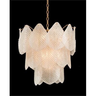 Frosted Glass Nine-Light Chandelier