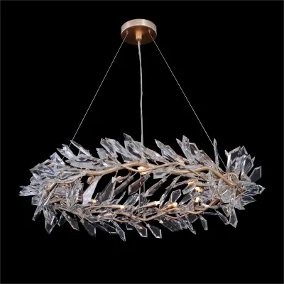 Kotta Twelve-Light Cut-Crystal Pendant Chandelier 12"H X 40"W X 40"D