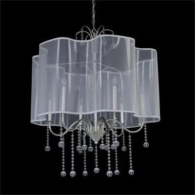 Antique Parisian Silver Six-Light Chandelier