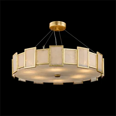 Calcite Panel Six-Light Chandelier