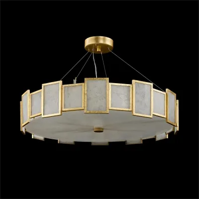 Calcite Panel Six-Light Chandelier