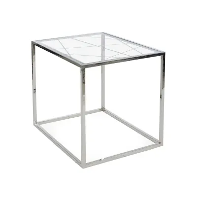 Beveled Glass End Table 24"H X 28"W X 22"D