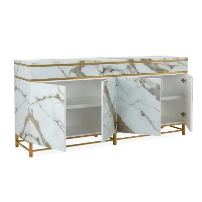 Marbled Four-Door Sideboard