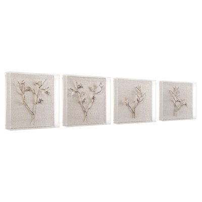 Silver Branches I-IV Wall Art