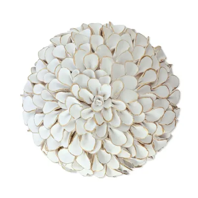 Button Flower Wall Art White II
