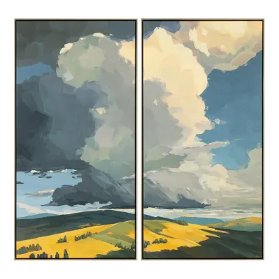 Sarah Thomas' Tuscany in Gold No. 1-2 Diptych