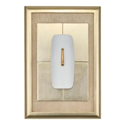 Gilded Porcelain Relief Wall Art White