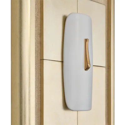 Gilded Porcelain Relief Wall Art White