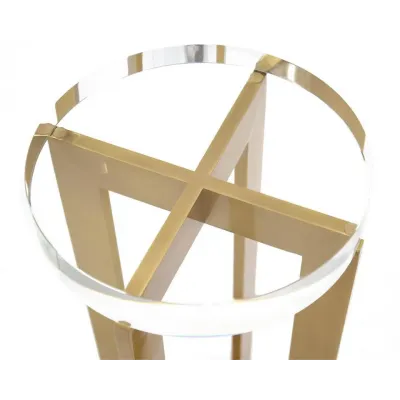 Brass and Crystal Martini Table