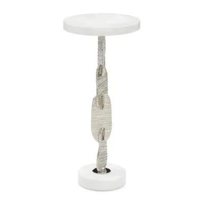 Chase Martini Table 23"H X 10"W X 1"D White