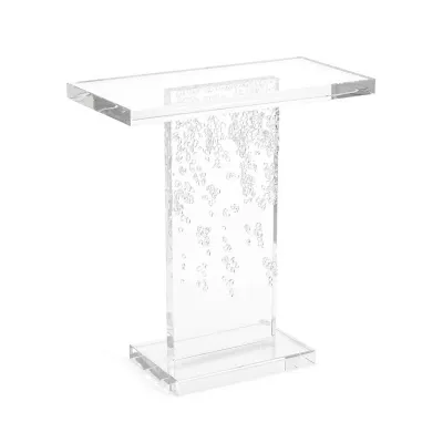 Crystal Glass Drops Accent Table 22"H X 10"W X 20"D