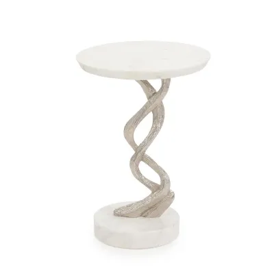 Martini Table 21.5"H x 15"D Windswept Silver