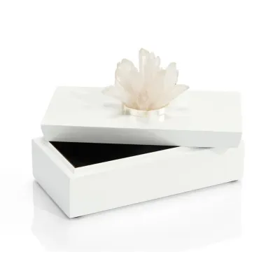 Long White Box with Quartz