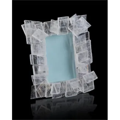 Windowpane Selenite Photo Frame