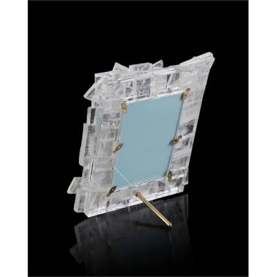 Windowpane Selenite Photo Frame