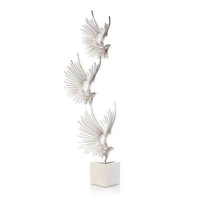Sculpted Birds in Flight