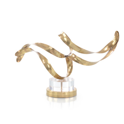 Antique Brass Sculptural Ribbons III