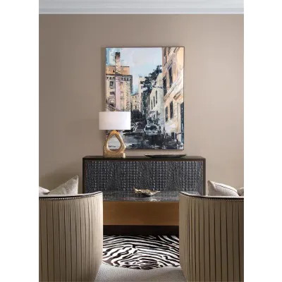 Single Oyster Bowl in Gold and Silver Enamel