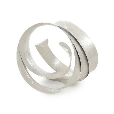 Pearlized White Abstract Sculpture