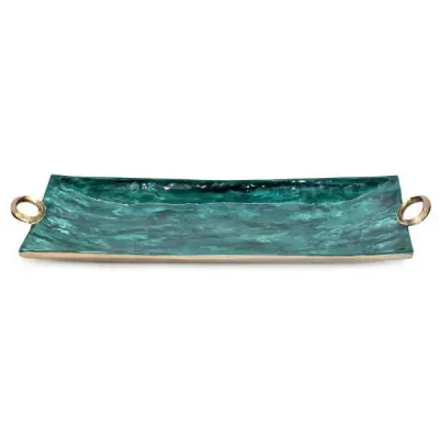 Malachite Tray III 3.5"H X 33"W X 11.5"D