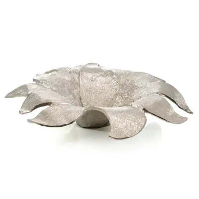 Nickel Lily Petal Bowl 7"H x 32"W x 32"D