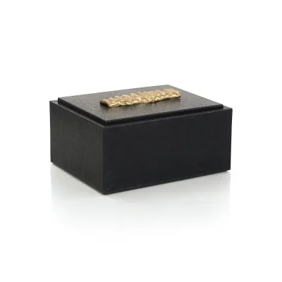 Trapz Vegan Snakeskin Box Large 5.25"H x 10.5"W x 7.5"D