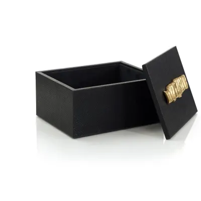 Trapz Vegan Snakeskin Box Large 5.25"H x 10.5"W x 7.5"D