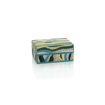 Tabby Beaded Box Small 3.75"H x 8.25"W x 6.25"D
