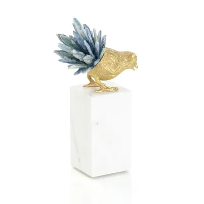 Brass Bird and Cyanite Sculpture I