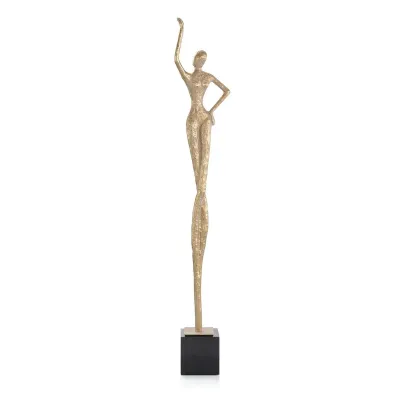 Posing Female Gold Sculpture I