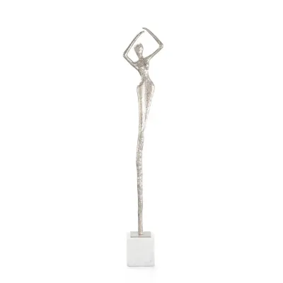 Posing Female Nickel Sculpture III