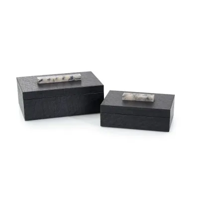 A Set of Two Midnight Boxes