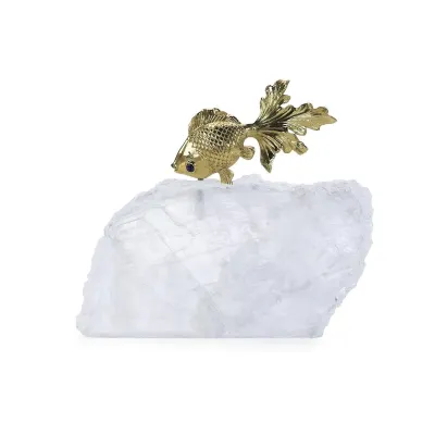 Fantail Goldfish Sculpture on Selenite I
