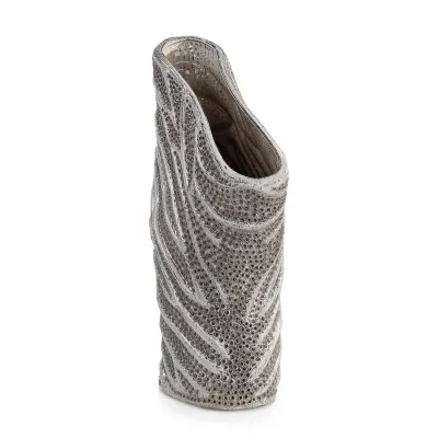Porcelain Silver Mesh Vase