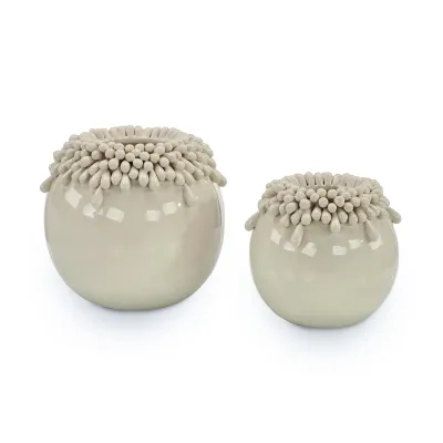 Brigid White Vases Set of 2