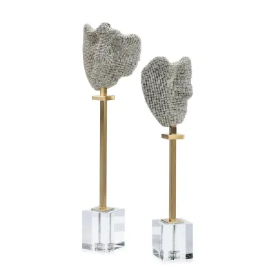 Fractured Expression Sculptures Set of 2