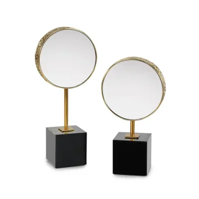 Hellenic Mirror Sculptures Set of 2