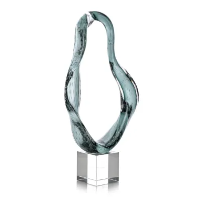 Viridian Flux Sculpture on Crystal II