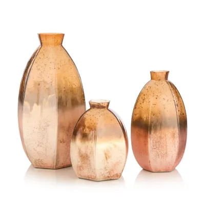 Cinnabar Vases Set of 3
