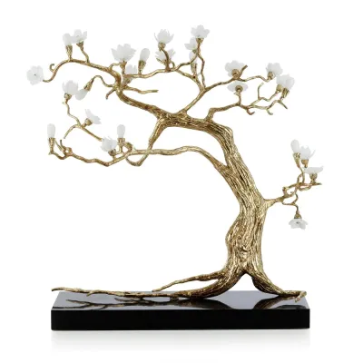 Sakura Brass Sculpture on Marble