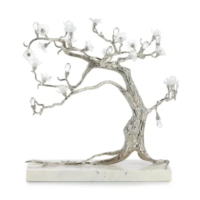 Sakura Nickel Sculpture on Marble