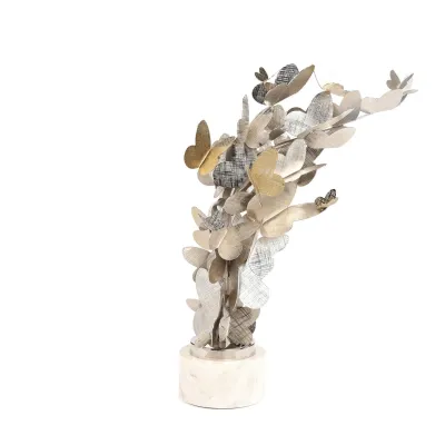 Dancing Butterflies Sculpture on Marble
