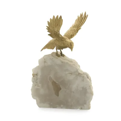 Bird of Prey Sculpture on Quartz
