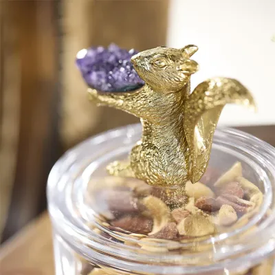Brass Squirrel Jar II