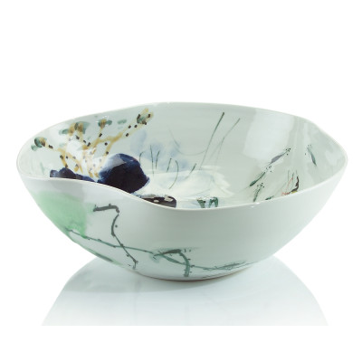 Curled-Rim Porcelain Bowl