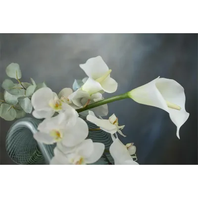 Flowing Lilies and Orchids