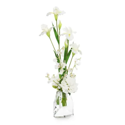 White Iris and Peonies