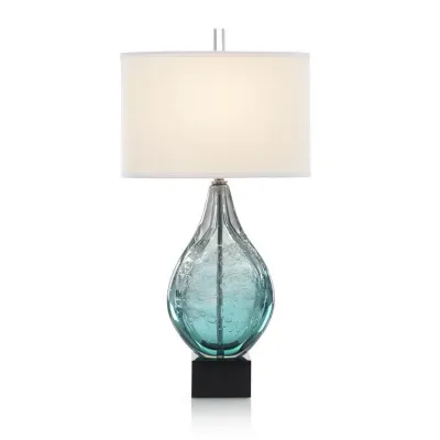 Light Azure Art Glass Table Lamp